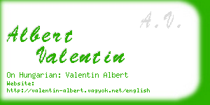 albert valentin business card